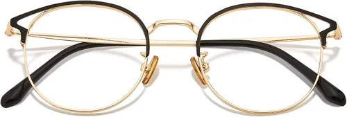 Vista 12 de Cyxus Blue Light Glasses for Men and Women, Retro Round Metal Frame 8092 rosado (03-Pink-8092T66US)