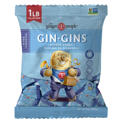 Vista 12 de GIN GINS Boost Red Magic Ginger Chews Soporte digestivo de 2 libras, 1 paquete