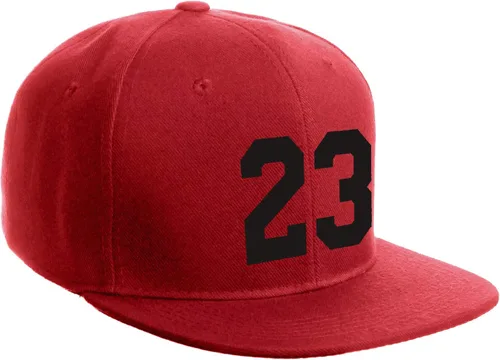 Vista 61 de Número de equipo modificado para requisitos particulares del jugador del color del sombrero del Snapback de la visera plana clásica de la visera