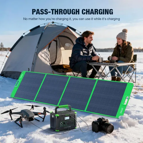 Vista 6 de Estación de energía portátil de 1000 W (pico de 2000 W), generador solar de 999 Wh, salida de CA de onda sinusoidal pura de 110 V con PD de 60 W