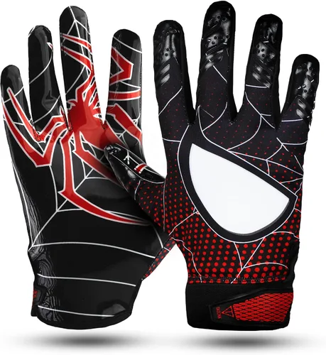 Vista 14 de TAQCHA Football Gloves - Tacky Grip, Skin Tight Adult Receiver Gloves - Youth Football Gloves Pro Elite Super Sticky Performance