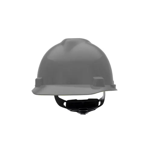 Vista 5 de MSA 495851 V-Gard - Casco de seguridad, con suspensión de trinquete Fas-Trac III, carcasa de polietileno, protección anti-impacto superior, correas