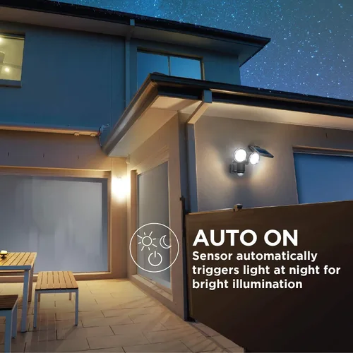 Vista 6 de Home Zone Luces solares de pared de seguridad - Luces de pared inteligentes con sensor de movimiento solar enlazable (1 juego)