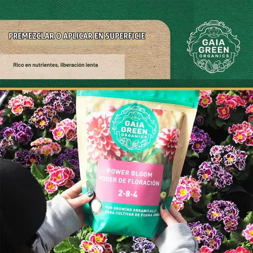 Vista 6 de Gaia Green Fertilizante orgánico Power Bloom 2-8-4, 4.4 lbs, Bloom Booster