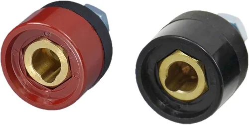 Vista 9 de RIVERWELD Cable de soldadura TIG Conector-Plug Negro DKZ10-25 200Amp Dinse Quick Fitting 2pcs
