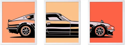Vista 28 de Poster Master Póster de coche – Impresión clásica de coche – Arte de vehículo – Gran decoración de pared de garaje u oficina – 8 x 10 pulgadas