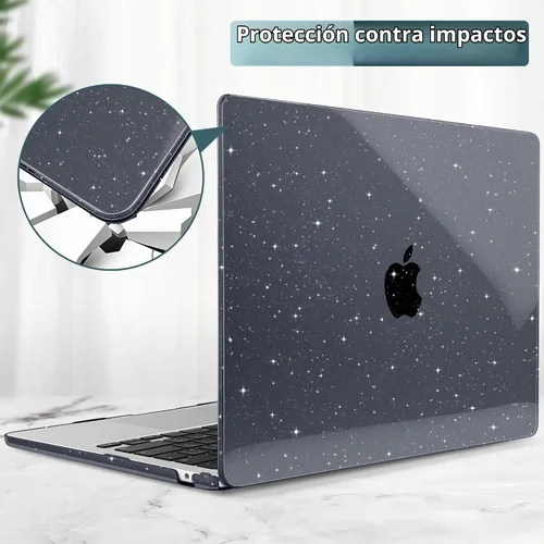 Vista 5 de TWOLSKOO Funda para MacBook Air de 13.3 pulgadas 2021-2018 M1 A2337 A2179 A1932 con pantalla Retina, carcasa rígida de plástico con cubierta