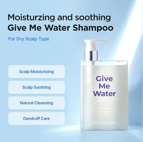 Vista 4 de GiveMeWater Shampoo - Solución profesional para la pérdida de cabello para hidratar y calmar el cuero cabelludo seco (12.17 fl oz)