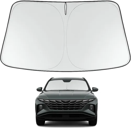 Vista 27 de Proadsy Parasol para parabrisas Rivian R1S 2022-2025 2026 de 4 capas plegable, protector de parasol frontal que bloquea los rayos UV, mantiene