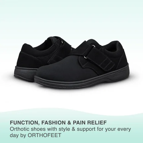 Vista 6 de Orthofeet Zapatos casuales ortopédicos elásticos Bismarck para hombre