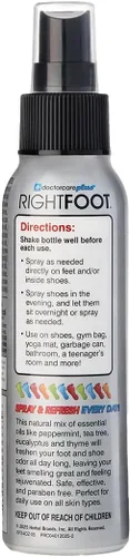 Vista 2 de #1 Spray desodorante para pies y zapatos - Natural y 100% seguro más eficaz para todos los zapatos y pies - Menta fresca y árbol de Té desodorizador