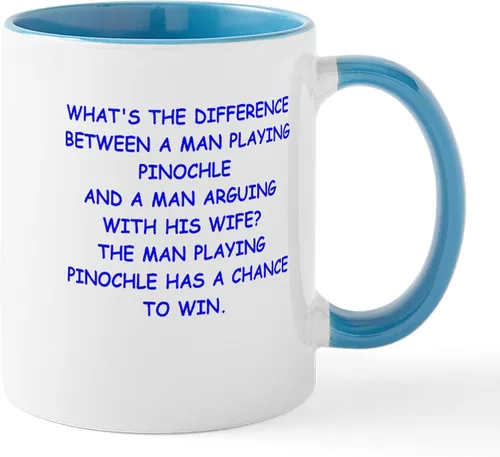 Vista 14 de CafePress Euchre Champ Mugs Taza de café de cerámica de 11 oz (11.0 fl oz)
