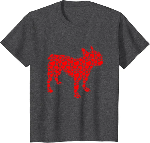 Vista 22 de Camiseta de San Valentín con forma de corazón Bulldog francés, Negro