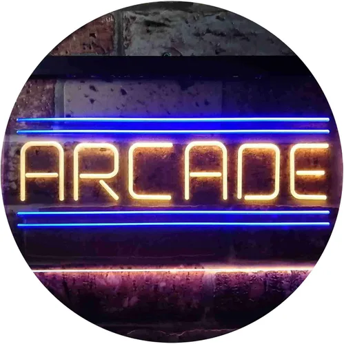 Vista 11 de ADVPRO Arcade Game Zone Room - Letrero de neón LED de doble color, azul y rojo, 12 "x 8.5" st6s32-i3368-br