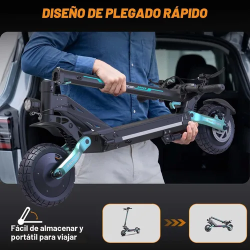 Vista 6 de Movcan Scooter eléctrico serie G100 para adultos CLÁSICO AZUL