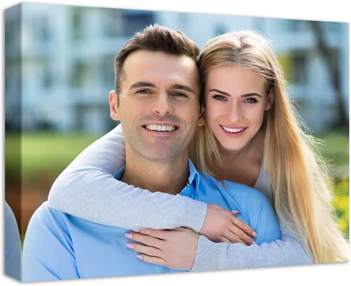 Vista 15 de YYYYHPP Impresiones en lienzo con tus fotos, arte de pared personalizado de foto a lienzo, impresión en lienzo para boda, familia, bebé, mascotas