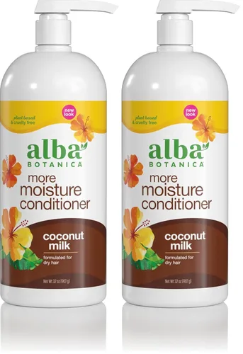 Vista 6 de Acondicionador Alba Botanica Más Humedad, Leche de Coco, 12 oz (El embalaje puede variar)