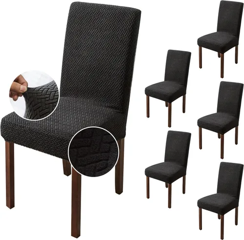 Vista 55 de Genina Fundas impermeables para sillas de comedor, cocina, fundas para sillas de comedor Parson (beige, 2 unidades)