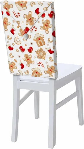 Vista 15 de Fundas para respaldo de silla de comedor, bolas de Navidad con diseño de copo de nieve en color rojo de invierno, fundas para sillas de cocina Árbol