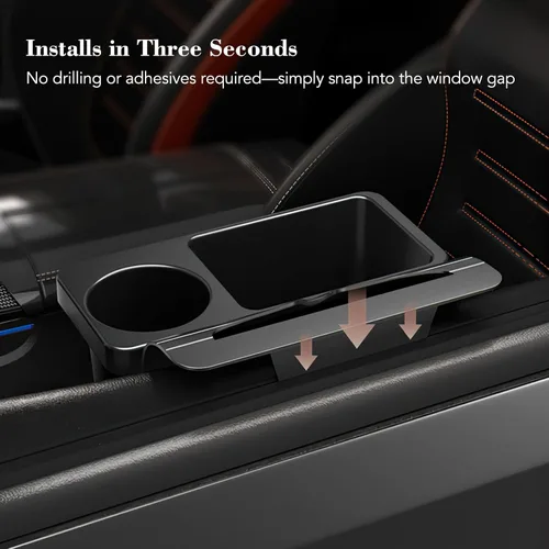 Vista 3 de Organizador de almacenamiento de ventana de automóvil, soporte para tazas de agua de 2.7 pulgadas para puerta lateral del automóvil, organizador