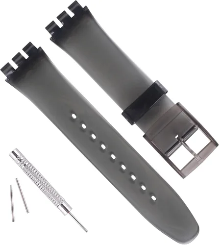 Vista 43 de Correa de reloj de goma de silicona/correa de reloj de repuesto para Swatch (0.669 in 0.748 in 0.787 in)