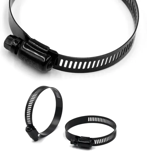 Vista 4 de ISPINNER 4 abrazaderas de manguera de engranaje helicoidal de acero inoxidable ajustable de 3 pulgadas con rango de tamaño de 2.047-2.992 in