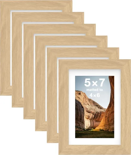 Vista 13 de FrameWorks Marcos de fotos clásicos de madera 4x6 con vidrio templado, color negro, paquete de 2