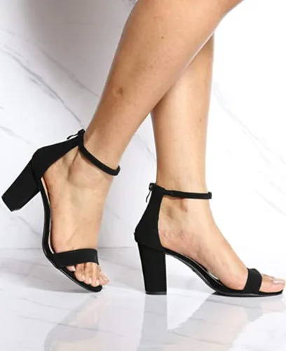 Vista 3 de TOP Moda, Hannah-1 - Sandalias de tacón alto a la moda, con correa en el tobillo para mujer
