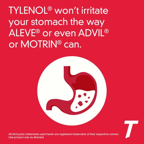 Vista 6 de Tylenol Geles líquidos extra fuertes, alivio del dolor rápido, fuerte, reductor de fiebre para adultos con 500 mg de acetaminofeno, cápsulas de gel