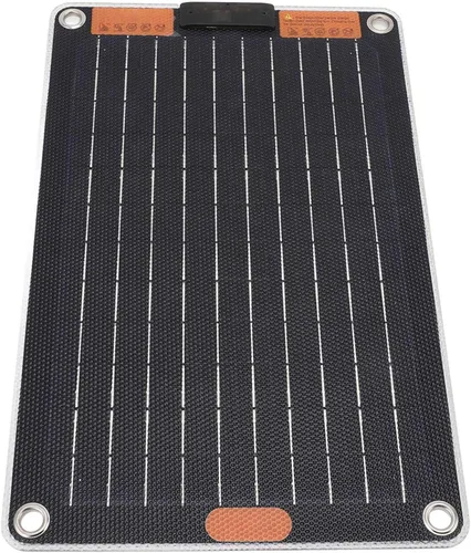 Vista 3 de Drfeify Cargador de panel solar de 30 W, tecnología monocristalina, carga rápida para teléfonos, ideal para acampar y viajar