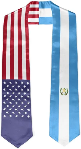 Vista 25 de Banda de estola de graduación con la bandera de Colombia de Estados Unidos, estola de graduación, regalo de graduación