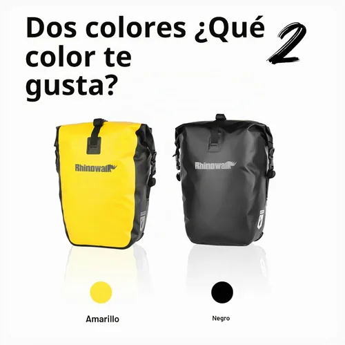 Vista 4 de Bolsa para Bicicleta Rhinowalk Bolsa de Alforja Impermeable para Bicicleta para Portaequipaje de Bicicleta Bolsa de Sillín de Bicicleta Bolsa