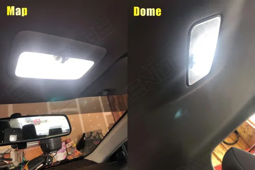 Vista 5 de Kit de 6 luces LED Corolla para interior Toyota Corolla 2003-2021 blanco 6000K paquete de iluminación LED interior + luces de matrícula, herramienta