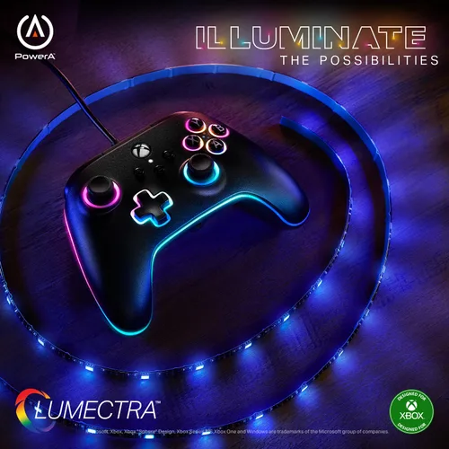 Vista 9 de PowerA Advantage Wired Controller for Xbox Series XS with Lumectra - Black, gamepad, wired video game controller, gaming controller, works with Xbox