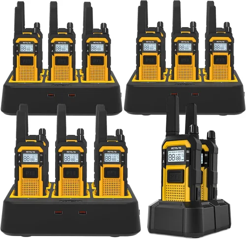 Vista 11 de Retevis RB48 Waterproof Two Way Radio with G-Type Earpiece for Construction