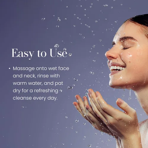 Vista 7 de Hylunia Gel limpiador facial - 5.1 fl oz - Lavanda, suero de ácido hialurónico - Acné - Reparación rápida de la piel Hydrating Cleanser & Makeup