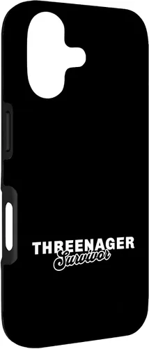 Vista 3 de Threenager Parenting 3 Year Old Kid Case for iPhone 17