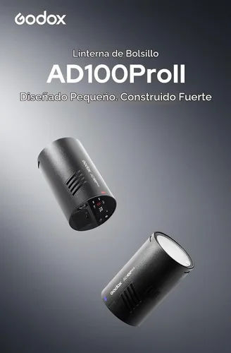 Vista 2 de Godox AD100Pro II 100Ws TTL Pocket Flash, 2.4G Wireless X System