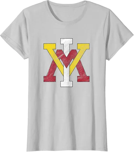 Vista 12 de Virginia Military Institute Camiseta VMI Keydets Distressed Primary, Negro