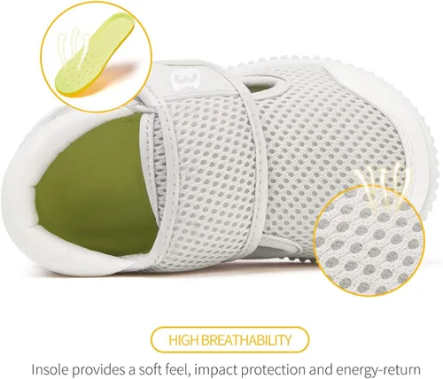 Vista 4 de Zapatos de bebé niño niña zapatillas Flyknit antideslizante primeros caminantes 6 9 12 18 24 meses