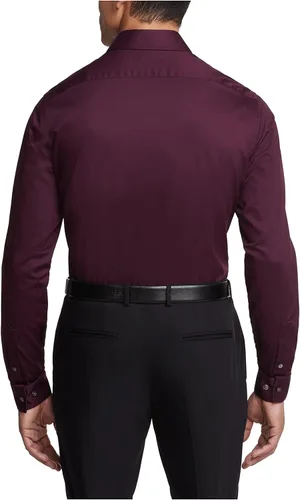Vista 2 de Van Heusen - Camisa de vestir para hombre, corte entallado, cuello flexible, elástica, sólida.
