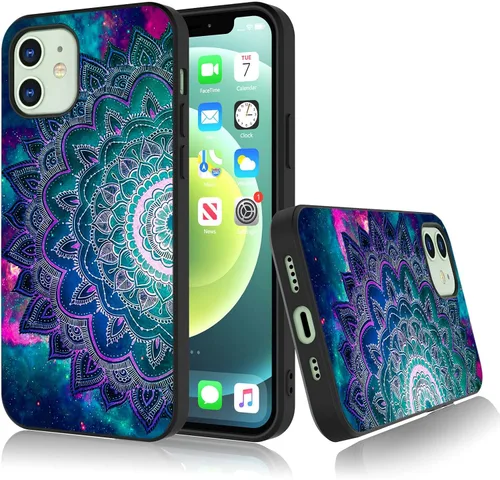 Vista 13 de Bcov Funda para iPhone 13, funda protectora de silicona suave a prueba de golpes con diseño de girasol de mariposa colorida para iPhone 13 Girasol