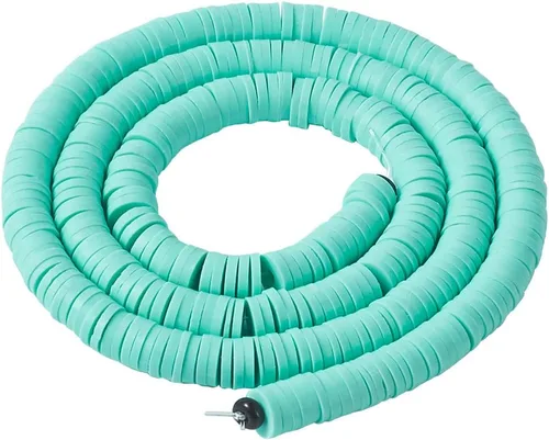 Vista 30 de Cheriswelry Kit de fabricación de pulseras de bricolaje con 7280 piezas de 30 colores de 0.236 in de disco plano redondo de arcilla polimérica