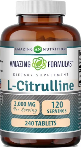 Vista 6 de Amazing Formulas L Citrulina 2000 mg por porción, 120 tabletas suplemento Suplemento de aminoácidos para hombres y mujeres Sin OMG Sin gluten