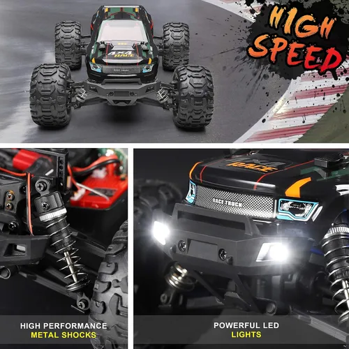Vista 9 de HAIBOXING Coche de control remoto 16889, escala 1:16, 2.4 GHz, autos RC 4x4, camiones todoterreno, camión monstruo RC RTR a prueba de agua, 36 KM/H