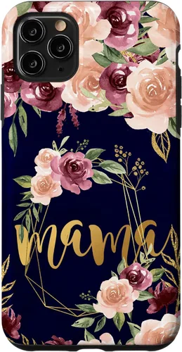 Vista 13 de Mama Floral New Mom Flower Print Pregnant Woman Watercolor Case for iPhone 17