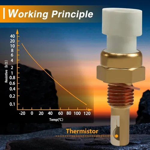 Vista 3 de Sensor de temperatura del refrigerante, sensor de temperatura del agua ECT, interruptor de temperatura compatible con Chevrolet Tahoe Malibu