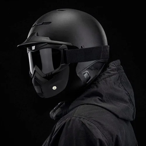 Vista 5 de SPOSUNE Gafas de motocross, máscara de paintball, máscara facial desmontable, gafas de seguridad para motocross para hombres y mujeres