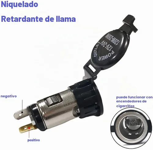 Vista 2 de Juerly - Juego de 2 enchufes para encendedor de cigarrillos de automóvil, divisor de toma de corriente, enchufe impermeable para automóvil, barco