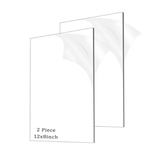 Vista 13 de 4 piezas de láminas acrílicas de 1/8" de grosor (3mm), plexiglás fundido transparente de 18" x 24" con papel protector para letreros, proyectos
